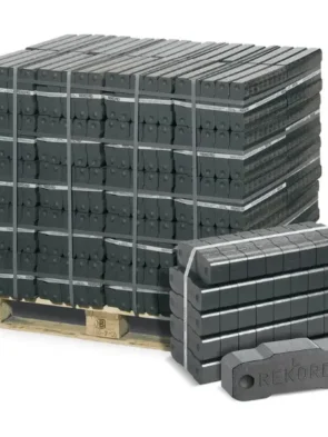REKORD Braunkohlebriketts Palette 1.000 kg – Lausitzer Naturkohle, für Dauerbrand geeignet